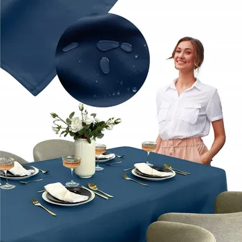 ubrus Ubrus Odolný vůči Skvrnám na Stůl Hladký Univerzální 120x220 SURBO Granátový (Tmavě Modrý)