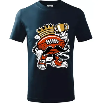 Americanos fotbal král - Tričko dětské bavlněné - 98 cm / 2 roky ( Námořní modrá (velmi tmavá - téměř černá) )