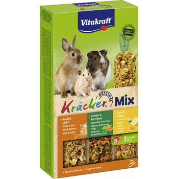 Pro hlodavce Vitakraft CHOVEX KRÄCKER® MIX pro všechny hlodavce Citrusy & zelenina & med 3x56g