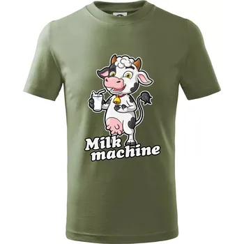 Milk machine - Tričko dětské bavlněné - 98 cm / 2 roky ( Khaki )