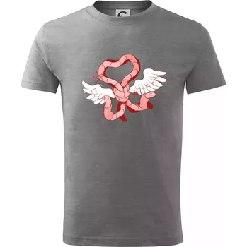 Chlapecké tričko Žížalí anděl (Alexis Citrine) - Tričko dětské bavlněné - 98 cm / 2 roky ( Tmavě šedý melír )