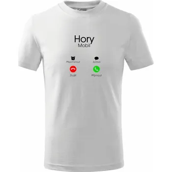 Chlapecké tričko Hory volá - Tričko dětské bavlněné - 98 cm / 2 roky ( Bílá )