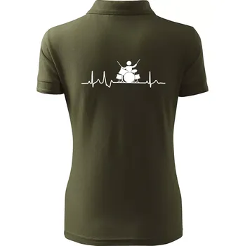 EKG bubeník - Polokošile dámská Pique Polo - XS ( Military )