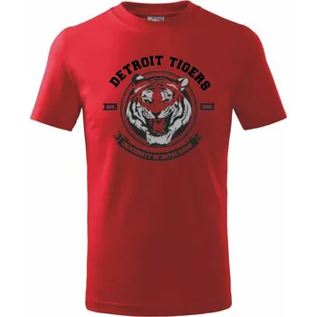 Chlapecké tričko Tiger detroit - Tričko dětské bavlněné - 98 cm / 2 roky ( Červená )