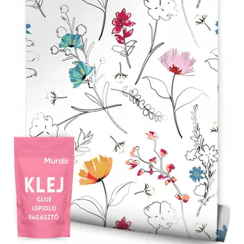 Fototapeta Dekorativní tapeta MALOVANÉ Polní květy do obýváku