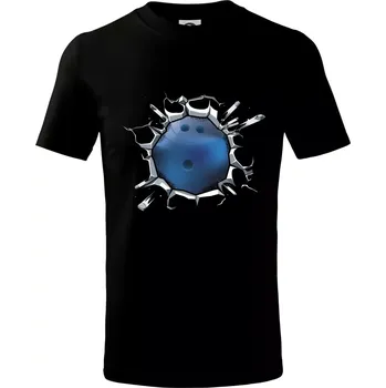 Bowling koule v triku - Tričko dětské bavlněné - 98 cm / 2 roky ( Černá )