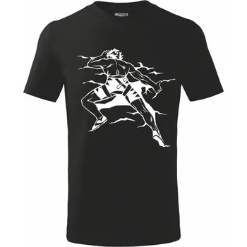 Climbing man - Tričko dětské bavlněné - 98 cm / 2 roky ( Černá )