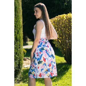 Dámská sukně Dámská sukně KIXMI PEGGY BÍLÁ S