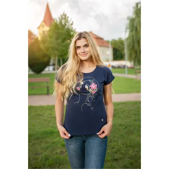 Dámské triko KIXMI ONELLA TMAVĚ MODRÁ S