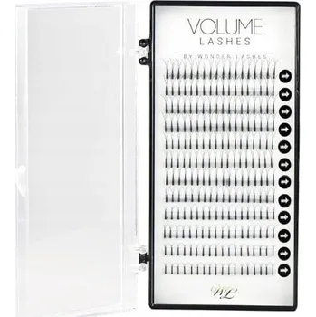 Umělé řasy 12x Hedvábné řasy pro prodlužování 3D Hybrid 13mm WONDER LASHES C 0,07