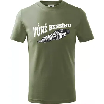 Vůně benzínu - Tričko dětské bavlněné - 98 cm / 2 roky ( Khaki )