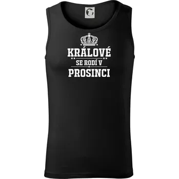 Králové se rodí v prosinci - Tílko pánské Core - M ( Černá )