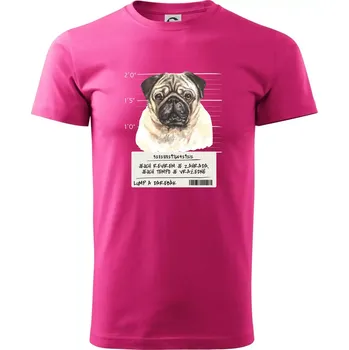 Pánská móda Lump a darebák mopsík - Klasické pánské triko vyšší gramáže - 2XL ( Purpurová )