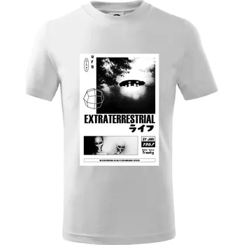 Poster UFO - Tričko dětské bavlněné - 98 cm / 2 roky ( Bílá )