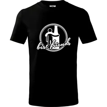 Chlapecké tričko Best friends pivo - Tričko dětské bavlněné - 98 cm / 2 roky ( Černá )