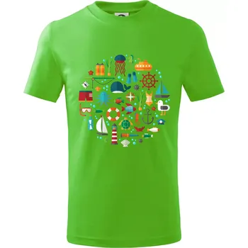 Potápění dovolená - Tričko dětské bavlněné - 98 cm / 2 roky ( Apple Green )