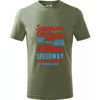 Superior Car Race - Tričko dětské bavlněné - 98 cm / 2 roky ( Khaki )