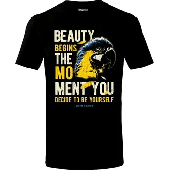 Chlapecké tričko Bird macaw - Tričko dětské bavlněné - 98 cm / 2 roky ( Černá )