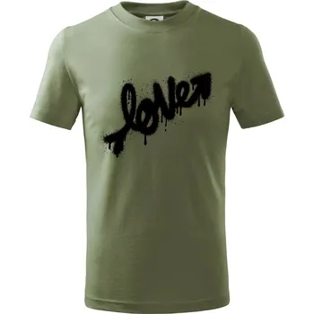 Chlapecké oblečení Love sprej - Tričko dětské bavlněné - 158 cm/12 let ( Khaki )