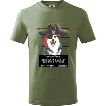 Lump a darebák husky - Tričko dětské bavlněné - 158 cm/12 let ( Khaki )