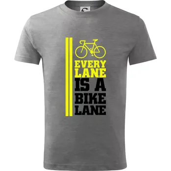 Chlapecké tričko Every Lane Bike Lane - Tričko dětské bavlněné - 98 cm / 2 roky ( Tmavě šedý melír )