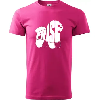 Pánská móda Bišonek - fries nápis v těle - Klasické pánské triko vyšší gramáže - XL ( Purpurová )