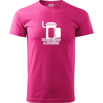 Nespěchat a kouřit - Klasické pánské triko vyšší gramáže - S ( Purpurová )