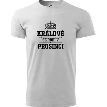 Králové se rodí v prosinci - Triko extra velké (5-8XL) - 8XL ( Světlešedý Melír )