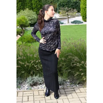 Dámská sukně Dámská pletená sukně KIXMI RUBY ČERNÁ M