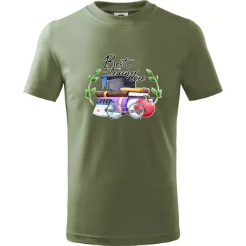 Best teacher ever - Tričko dětské bavlněné - 134 cm/8 let ( Khaki )