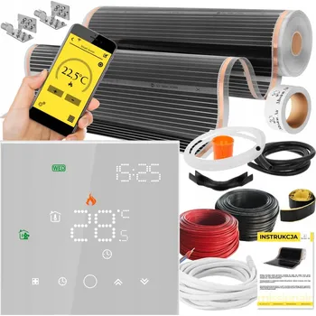 Topná rohož SADA INFRAČERVENÉHO Vyhřívací Podložka Fólie 1,5 m² 160 W