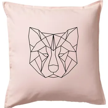 Polštář Akita Inu - Geometrie - Polštář 50x50 - 50x50 - Pouze potah ( Světle růžová )