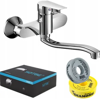 Vodovodní baterie Umyvadlová baterie nástěnná Sotbe Mardola stříbrná