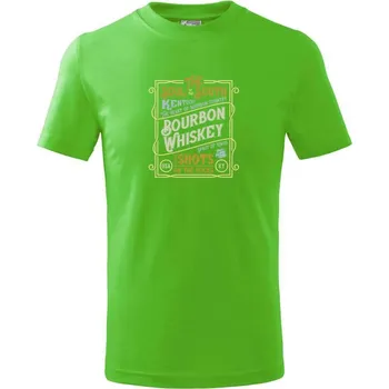 Chlapecké tričko Bourbon whiskey etiket - Tričko dětské bavlněné - 98 cm / 2 roky ( Apple Green )