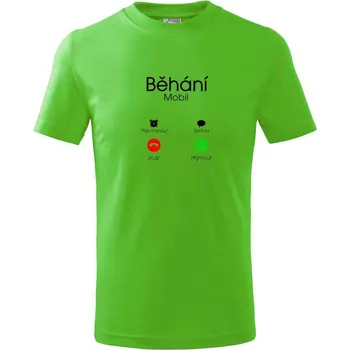 Chlapecké tričko Běhání volá - Tričko dětské bavlněné - 98 cm / 2 roky ( Apple Green )