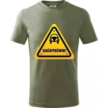Autoškola - začátečník - Tričko dětské bavlněné - 98 cm / 2 roky ( Khaki )