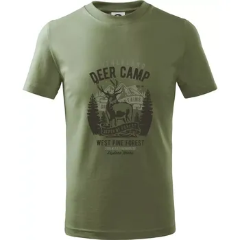 Deer Camp - Tričko dětské bavlněné - 98 cm / 2 roky ( Khaki )