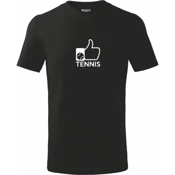 Chlapecké tričko Tenis palec - Tričko dětské bavlněné - 98 cm / 2 roky ( Černá )
