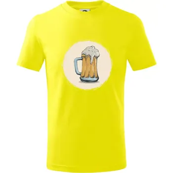 Pivečko ke grilu - Tričko dětské bavlněné - 98 cm / 2 roky ( Citrónová )