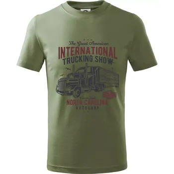 Dětská móda Big Truck 1 - Tričko dětské bavlněné - 98 cm / 2 roky ( Khaki )