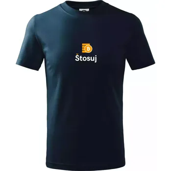 Stosuj - logo čtvercové - Tričko dětské bavlněné - 98 cm / 2 roky ( Námořní modrá (velmi tmavá - téměř černá) )