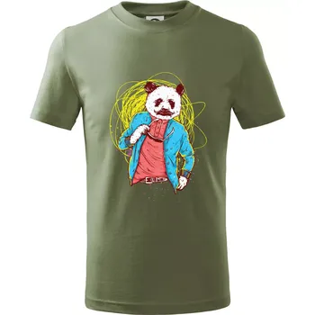Chlapecké oblečení Panda Bear - Tričko dětské bavlněné - 98 cm / 2 roky ( Khaki )