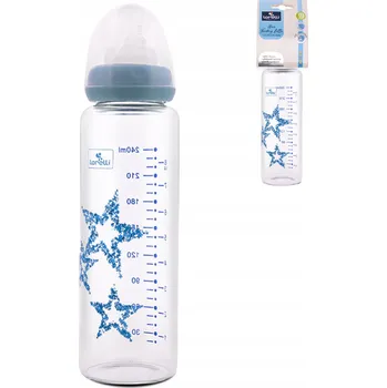 Kojenecká láhev Skleněná kojenecká láhev 240 ml, antikoliková Lorelli