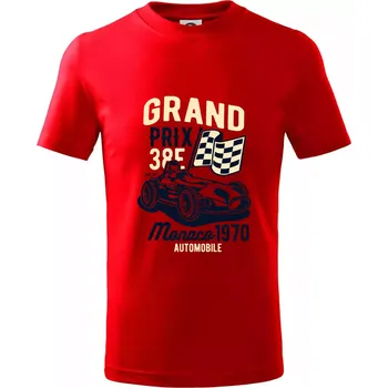 Grand Prix - Tričko dětské bavlněné - 98 cm / 2 roky ( Červená )
