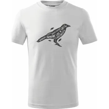 Chlapecké tričko Crow darkness - Tričko dětské bavlněné - 98 cm / 2 roky ( Bílá )