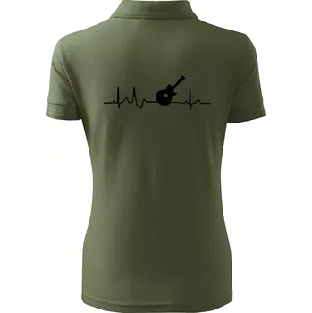 EKG akustická kytara - Polokošile dámská Pique Polo - 3XL ( Khaki )