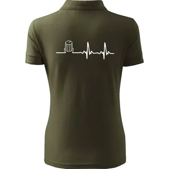 Muzikant volume EKG - Polokošile dámská Pique Polo - XS ( Military )