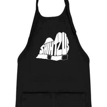 Kuchyňská zástěra Shih-tzu - nápis v těle - Dětská zástěra na vaření - Univerzální velikost ( Černá )