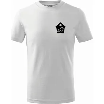 Ptačí budka - Tričko dětské bavlněné - 98 cm / 2 roky ( Bílá )