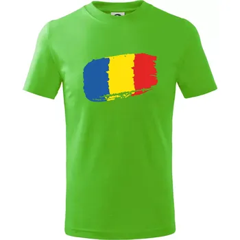 Chlapecké tričko Rumunsko vlajka - Tričko dětské bavlněné - 98 cm / 2 roky ( Apple Green )